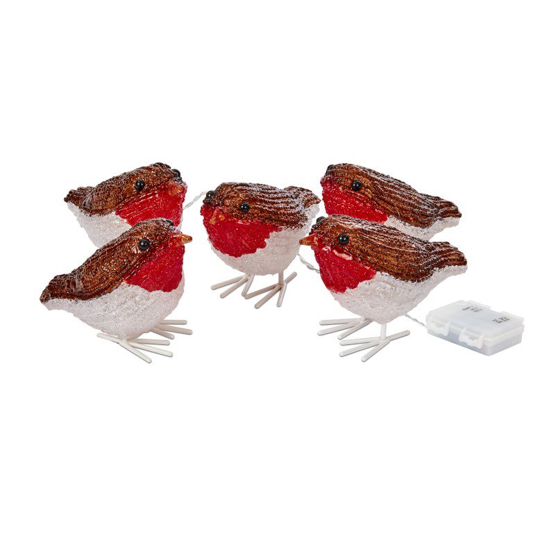 Three Kings Set of 5 Robin Christmas Lights 5050642084031